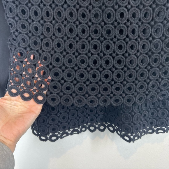 J. Crew Black Circle Eyelet Shirt - Picture 3 of 6